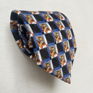 DISNEY WINNIE THE POOH BEAR/TIGGER BLACK/WHITE/YELLOW POLYESTER TIE - NECK TIE‎